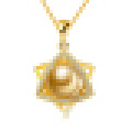 Collier pendentif en forme d&#39;étoile en forme de perle naturelle avec chaîne